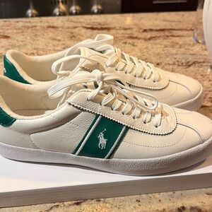 Polo by Ralph Lauren White and Green Athletic Shoes